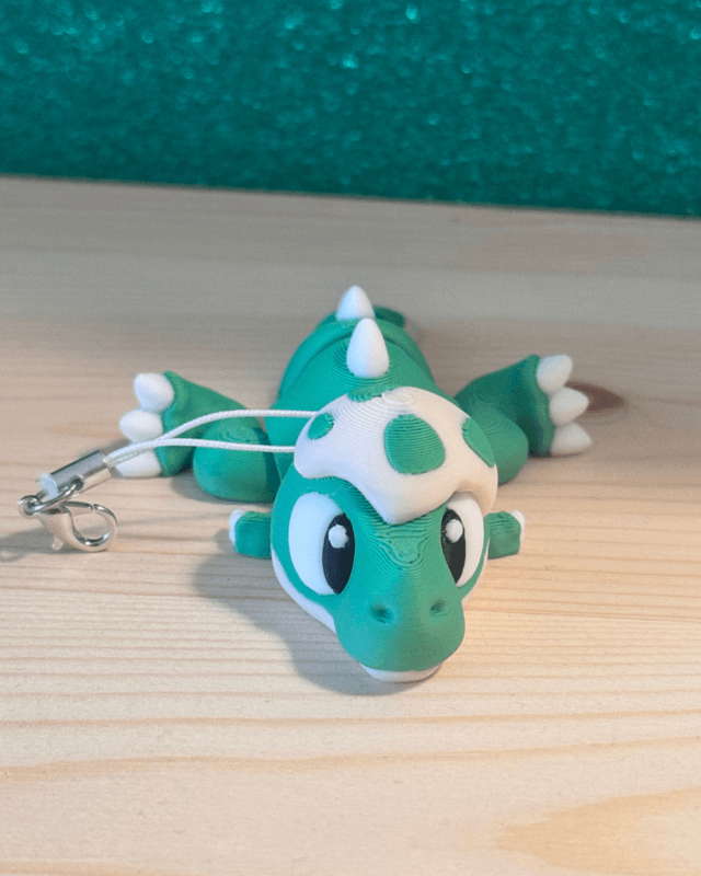 Flexi baby Dino grønn nøkkelring