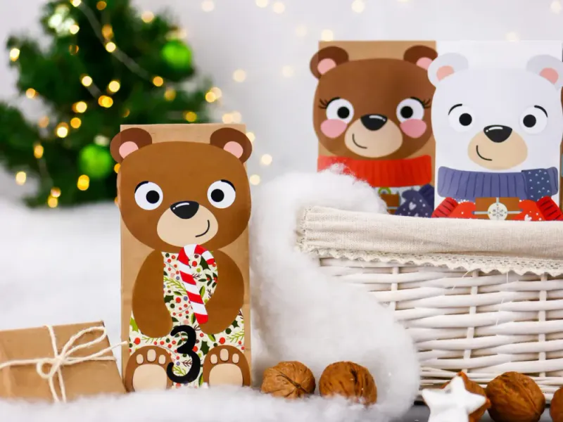 DIY  kalenderposer julebamser